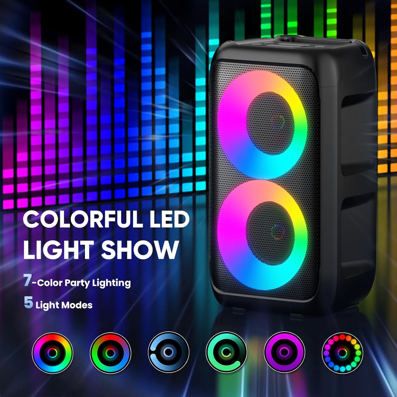 Karaoke Machine for Adults Kids, Portable Bluetooth Speaker