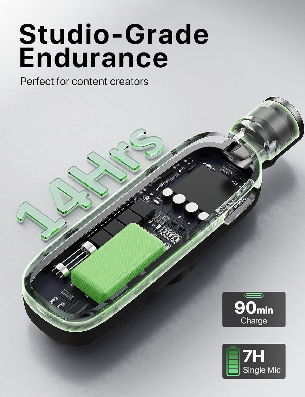 Upgraded 2 Pack Mini Clip on Microphone With LED Display